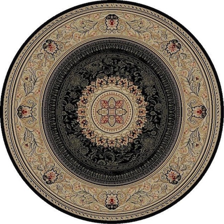 Perfectpillows Ankara Chateau - Black - 5 ft. 3 in. Round PE3361419
